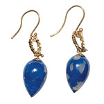 Lapis lazuli and 18kt gold earrings, Russell Jones.