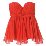 Silk-chiffon bustier, Foley & Corinna.