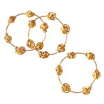 Brass wire bracelets, Louie Louie.
