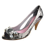 Heels of calf leather with crystals, Anya Hindmarch.