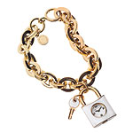 Bracelet of gold plate and resin, Marc by Marc Jacobs.