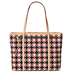 Canvas tote with leather trim, MZ Wallace.