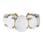 Cuff of chalcedony and gold plate, Hassan Bounkit.