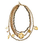 Gold-plated charm necklace, D&G.