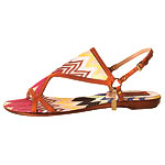 Cotton-silk and leather trim shoes, Missoni.