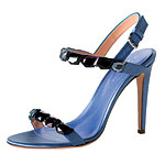 Embellished silk satin shoes, Sergio Rossi.