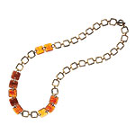 Gold-plated and resin necklace, Banana Republic.