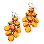 Glass earrings, Camille La Vie by Group USA.