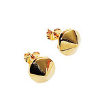 Gold-plated stud earrings, Wendy Nichol.