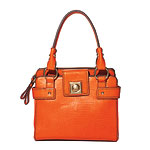 Embossed-leather Flatiron satchel, Banana Republic.