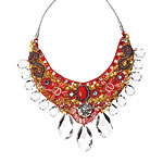 Silk collar with rhinestones and sequins, Roberta Freymann.
