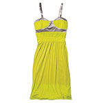 Cotton jersey dress with satin trim, Erotokritos.