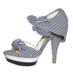 Cotton canvas heels with leather trim, L.A.M.B. by Gwen Stefani.