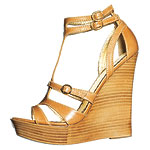 Leather wedges, Bebe.