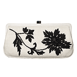 Raffia clutch with glass beads, Lambertson Truex.