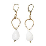Gold fill earrings with stones, Laura J. Designs.