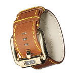 Leather band with gold plate watch, Marc by Marc Jacobs.