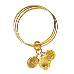 Gold plate bracelet, Polkadots & Moonbeams.