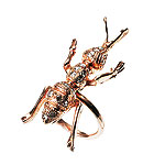 Cricket ring of 14kt rose gold and diamonds, Katherine Azarmi-Rose.