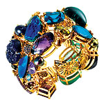 18kt-gold bracelet with gemstones, Stephen Dweck Luxury Collection.