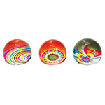 Mod glass paperweights, iPop.