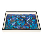 Handmade Blue Morpho butterfly mosaic lacquer-and-glass tray, Ruzzetti & Gow.