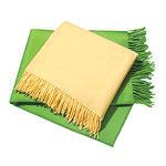 Lemon Drop and Foliage cashmere throw, Williams-Sonoma Home.