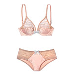 Satin-lace and Lycra top and bottom, Huit.