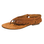 Suede fringe flats, Madison Harding.