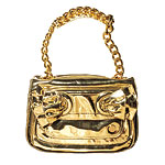 Metallic leather bag, Felix Rey.
