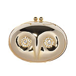 Metal bag with Swarovski crystals, Shana London.