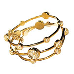 Gold-tone bangle watch with Austrian crystals, Badgley Mischka Timepieces.