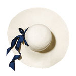 Sisal hat with silk ribbon, Lola.