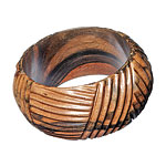 Wood-patterned bangles, Pono by Joan Goodman.
