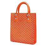 Canvas tote with leather trim, Goyard.