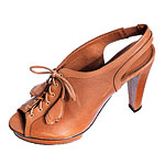 Leather slingbacks, Hollywould.