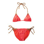 Braided-leather-tie bikini, ANK.