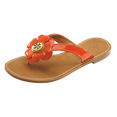 Patent-leather Breely sandals, Tory Burch.