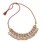 Necklace of enamel, beads, mirrors and polyester, Spiegel.