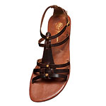 Leather and brass sandals, Matt Bernson.