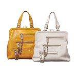 E Zip bag in yellow lizard or white python, Tod's.