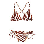 Convertible tie bikini top and bikini bottom, Pualani Hawai'i.