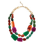 Carnelian, amazonite and jade necklace, A.V. Max.