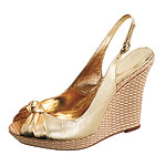 Metallic leather wedges, Aldo.