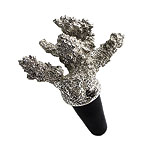Silver-plated coral wine stopper, Oscar de la Renta Home for Lunt Silversmiths.