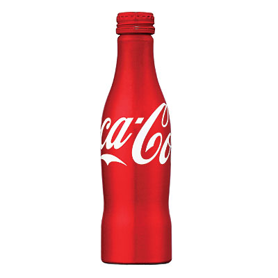 Coca-Cola Classic, aluminum bottle, recyclable bottle, green goods