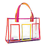 Multicolored beach tote, Lisa Perry.