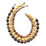 Zuluwood necklaces of acacia and silver	the Leakey Collection, The Leakey Collection.