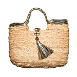 Plaited straw and leather bag, Anya Hindmarch.