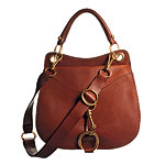 Leather saddlebag, Donna Karan.
